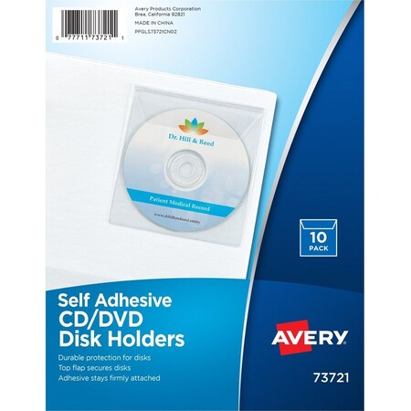 Avery Holder, Self-Adh, Zip, Cd/Dvd 24PK AVE73721